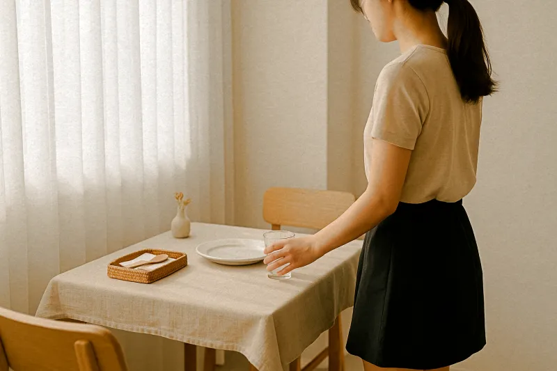 여름 자취방 테이블 꾸미기