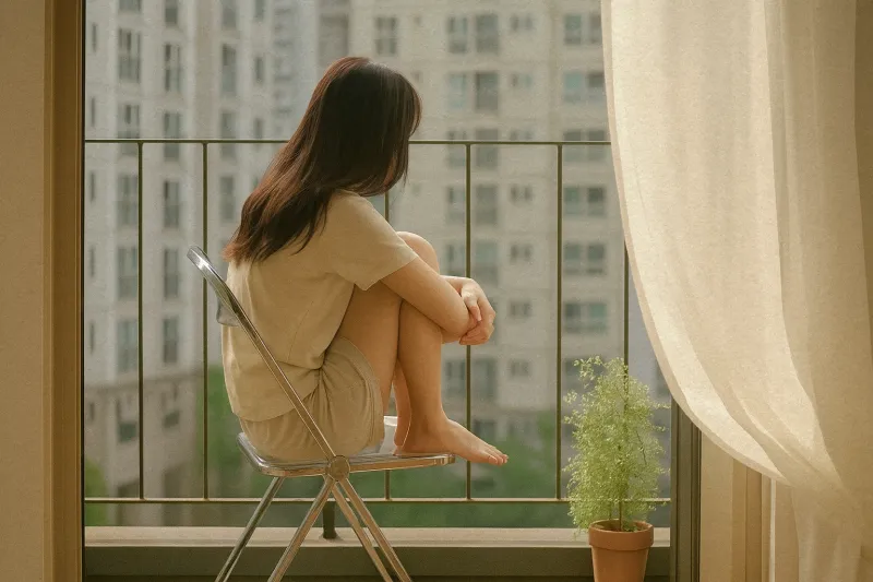 자취방 베란다 의자 사용 후기 감성 연출