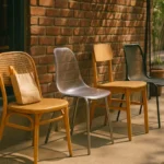 라탄, 플라스틱, 우드 등 여름 의자 재질 비교 감성 이미지