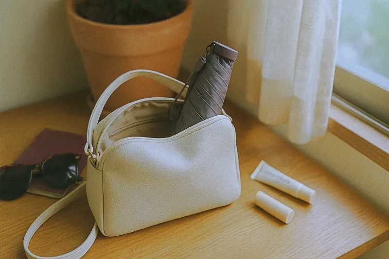 다이소 양산 수납, 미니백 휴대 양산