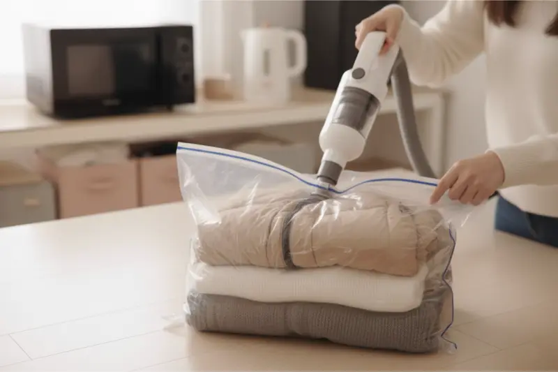 가을 옷 정리 압축팩 vacuum compression storage