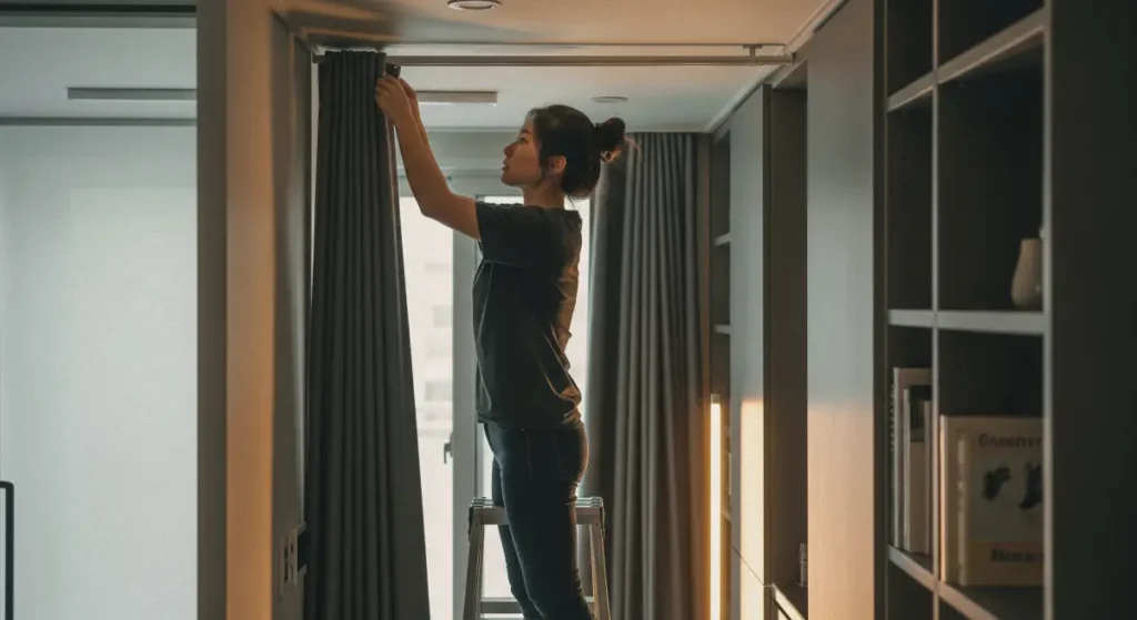 방음커튼 설치법, how to install