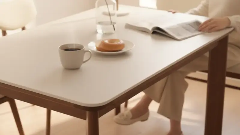 미라지가구 카라웨이 상판 질감, 세라믹 식탁 관리, ceramic table top texture