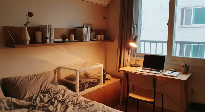좁은 자취방 수납 아이디어, small studio storage idea