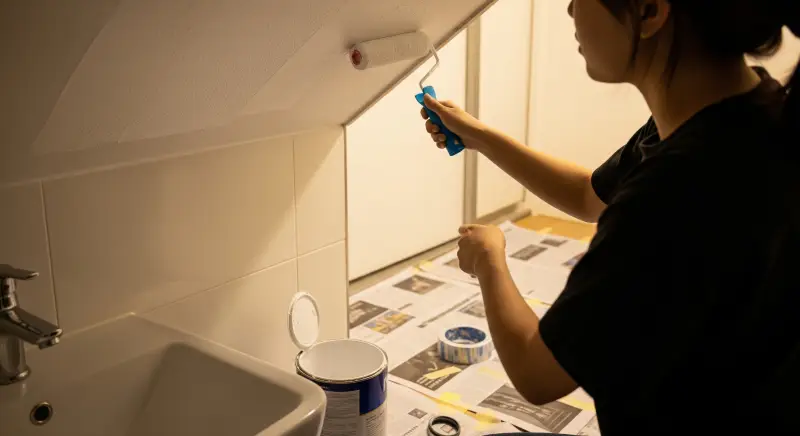 전세집 화장실 방수 페인트 DIY, bathroom waterproof paint
