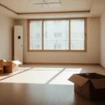 전셋집 인테리어, 빈 거실, 이사 준비, Empty apartment living room Korea