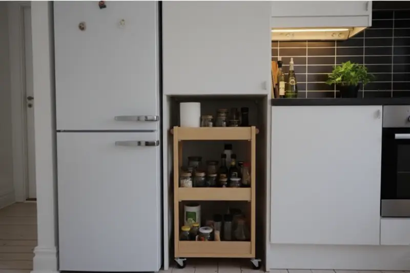 틈새 수납장, 주방 수납 아이디어, 좁은 공간 수납, 주방 정리, gap storage rack, kitchen storage ideas