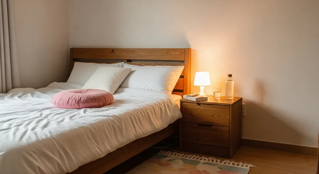파스텔톤 인테리어 침실 조명, pastel interior bedroom light