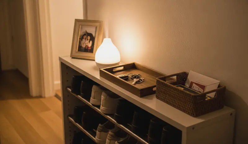 작은 현관 꾸미기 감성 인테리어, small entryway decor, shoe cabinet styling