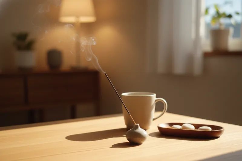 올롯 인센스 홀더와 감성적인 책상 연출