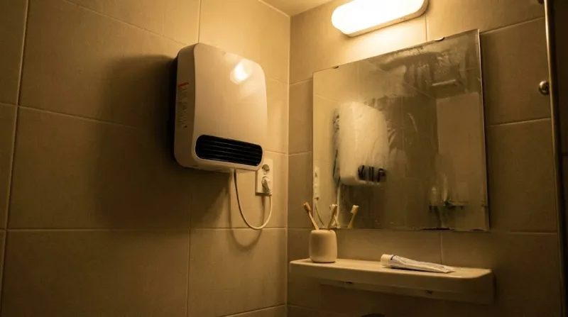 겨울철 욕실 온풍기 설치로 훈훈해진 화장실