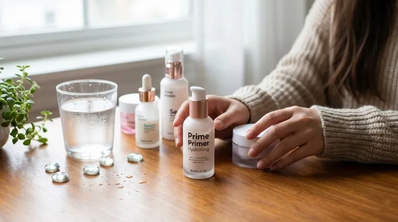 바닐라코 프라임 프라이머 - 건성 피부를 위한 하이드레이팅 프라이머와 보습 기초 제품
