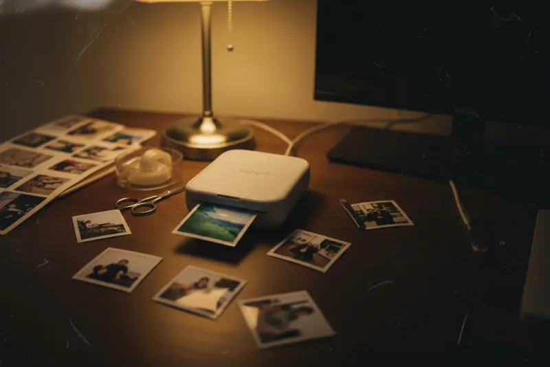 다꾸 필수템 포토프린터 사진 출력 모습