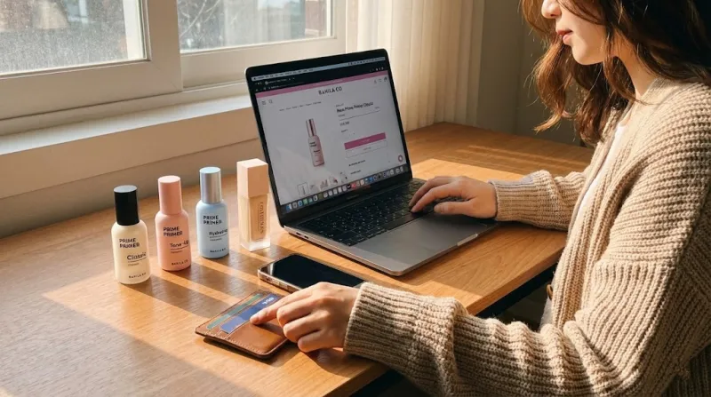 바닐라코 프라이머 최저가 구매를 위한 온라인 쇼핑 장면