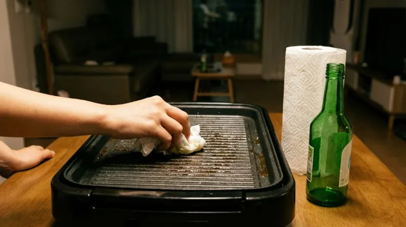 소주로 전기 그릴 기름때 제거하는 법