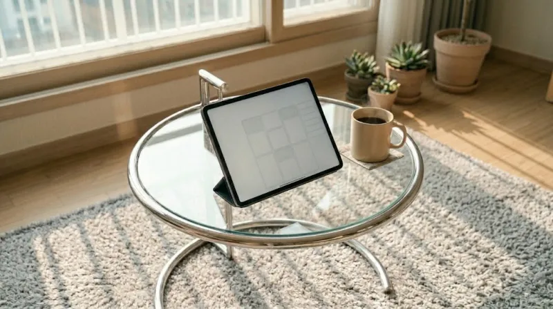 미드센추리모던 유리 거실테이블 홈카페 홈오피스 인테리어