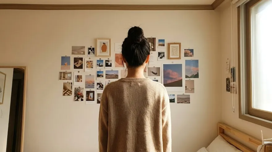 좁은 방에 셀프 아트월을 완성한 20대 여성의 원룸 인테리어