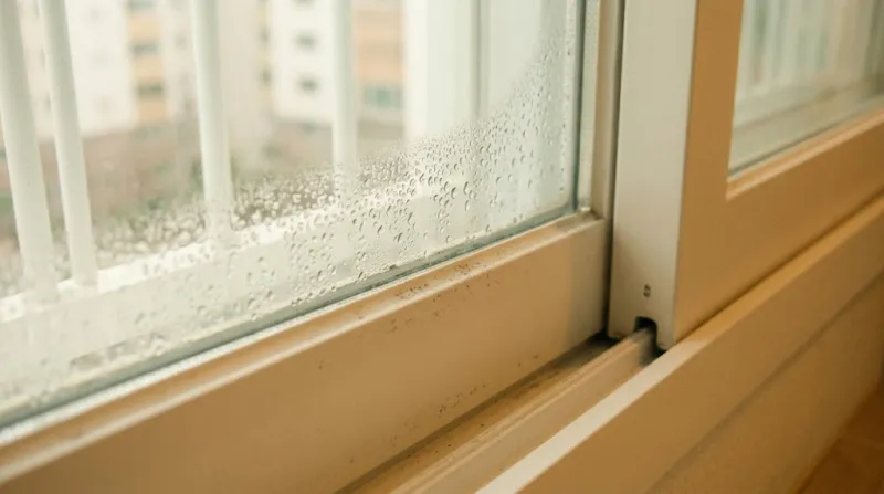 베란다 곰팡이 제거 - 베란다 유리창 결로 현상 물방울